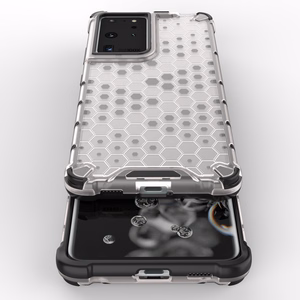 Honeycomb tapauksessa panssaroitu kansi geelirunko Samsung Galaxy S22 Ultra sininen