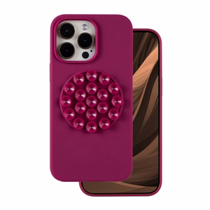 Silicone Stick case for iPhone 16 Pro 6,3" maroon