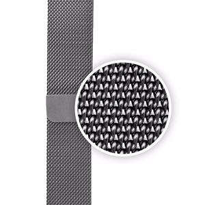 Crong Milano Steel stainless-steel strap for Apple Watch 44 / 45 / 46 / 49 mm, silver