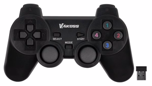 Vakoss GP-4705BK peliohjain musta RF peliohjain analoginen / digitaalinen PC, Playstation 3