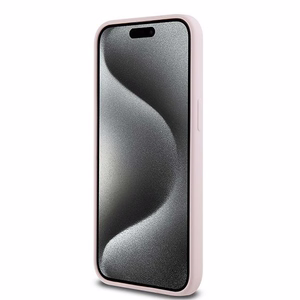 Karl Lagerfeld Silikoninen Karl & Choupette Ring MagSafe Suojakuori iPhone 15 Pro Maxille - vaaleanpunainen