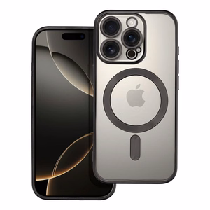Suojakuori iPhone 16 PRO:lle Electro Mag Cover yhteensopiva MagSafe-version kanssa musta