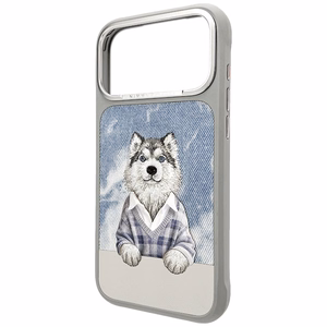 Nimmy Gentle Pets Series Dog MagSafe Suojakuori iPhone 17 Pro Max - Harmaa