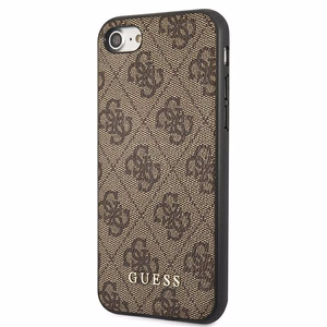 Guess 4G Metal Gold Logo Suojakuori iPhone SE 2022 / 2020 / 7 / 8:lle - ruskea