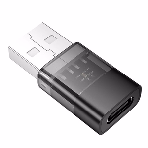 Hoco UA36C sovitin USB A - USB C läpinäkyvä musta