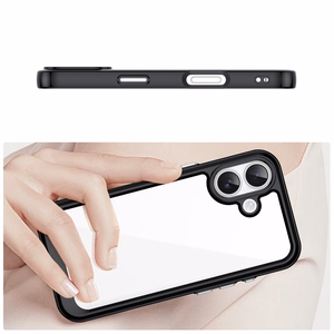 Outer Space iPhone 17 Suojakuori - Musta Läpinäkyvä