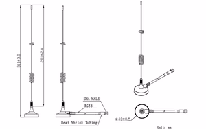 GSM-antenni, 824~960/1710~2170MHz, 5dBi, 30cm