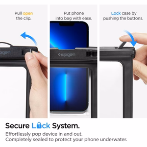 Spigen A601 Universal vedenpitävä kotelo 2-pack musta