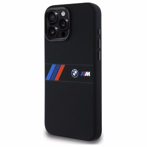 BMW Silikoninen Middle Stripe MagSafe suojakuori iPhone 16 Pro Max:lle - musta