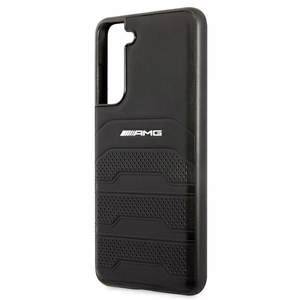 AMG AMHCS21FESGSEBK S21 FE G990 czarny/black hardcase Leather Debossed Lines