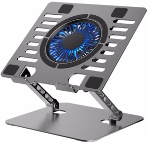 Säädettävä kannettavan tietokoneen jäähdytysteline ART P12 1 x USB A LED alumiini