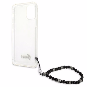 Guess GUHCP12MKPSBK iPhone 12/12 Pro 6.1" läpinäkyvä kovakotelo Musta Pearl