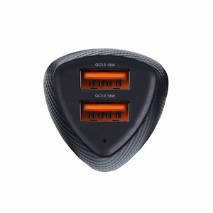 Autolaturi Forcell F-Energy Carbon 2 x USB A QC3.0 3A 36W CC50-2A musta