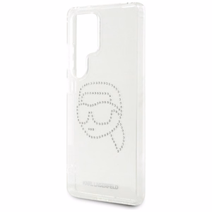 Karl Lagerfeld HC IML Rhinestones K Head Suojakuori Samsung Galaxy S25 Ultralle Läpinäkyvä