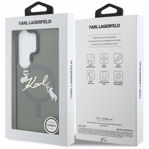 Karl Lagerfeld suojakuori IML KC Script MagSafe Samsung Galaxy S26 Ultra:lle musta