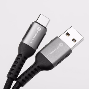 Kaapeli USB A - USB C Forcell F-Energy QC4.0 3A 66W Cafule 3 m C256 musta