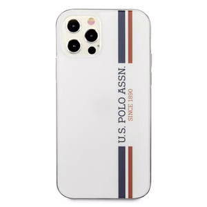 US Polo USHCP12LPCUSSWH Tricolor Collection suojakuori laitteelle iPhone 12 Pro Max 6.7", valkoinen