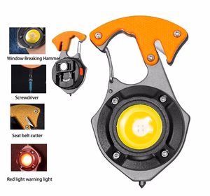 Mini LED-taskulamppu avaimenperä W5143 Type C 2 ruuvimeisselillä oranssi