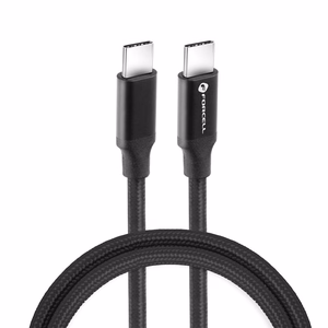 Kaapeli USB C - USB C Forcell F-Energy QC4.0 PD 5A 100W E-mark / 4K / Thunderbolt / 20Gbit/s 1 m C391 musta