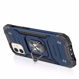 Wozinsky Ring Armor case for iPhone 14 Plus armored cover magnetic holder ring blue
