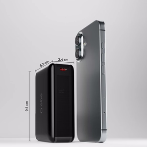 Powerbank SBS 20000mAh 65W PD AFC USB-C USB-A kannettavalle tietokoneelle, tabletille, älypuhelimelle - musta