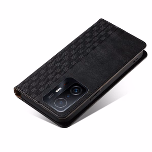 Magneetti hihna Kotelo Kotelo Samsung Galaxy A12 5G pussi lompakko + Mini Lanyard riipus Musta