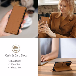 Tech-Protect Wallet Case for iPhone 16e / 17e - Brown