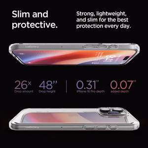 Spigen Ultra Hybrid Suojakuori iPhone 16 Pro 6,3 kristallinkirkas