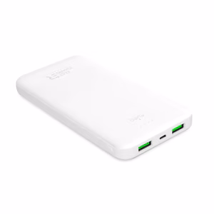 Powerbank Puro White 10000mAh 12W 2xUSB-A + USB-C - valkoinen