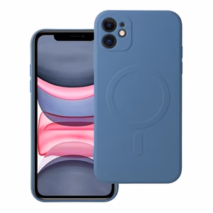 Silikoninen Suojakuori iPhone 11:lle Mag Cover MagSafe-yhteensopiva sininen