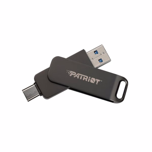 USB-muistitikku PATRIOT Rage R550 32GB 100 MB/S USB A+C kääntyvä (PE32GR550DSAD) musta