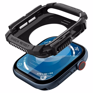 Spigen Rugged Armor Suojakuori Apple Watch 10 46mm - Musta