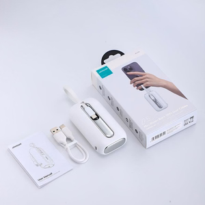 Joyroom mini powerbank 10000mAh värikäs sarja 22.5W, jossa on 2 sisäänrakennettua USB C ja Lightning kaapelia vaaleanpunainen (JR-L012)