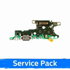 Charging port compatible with Huawei Honor X8a with flex / silver (service pack)