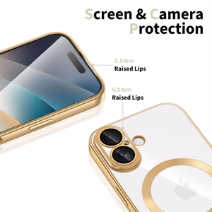 Tech-Protect MagFlex MagSafe Suojakuori iPhone 17:lle - Läpinäkyvä Kultainen