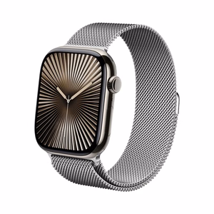 Crong Milano Steel stainless-steel strap for Apple Watch 44 / 45 / 46 / 49 mm, silver
