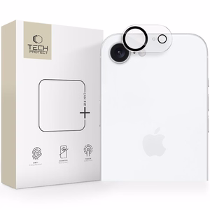 Tech-Protect Cam Fit+ kamerasuoja iPhone 16e / 17e:lle - läpinäkyvä