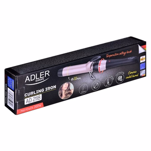 Adler AD 2118 – keraaminen kiharrin, 32 mm, enintään 200 °C, 56 W, musta/pinkki