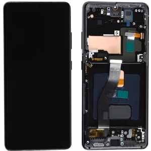 LCD-näyttö Samsung G998 S21 Ultra kosketusnäytöllä ja kehyksellä Phantom musta OLED (todellinen koko)