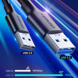 Ugreen US184 20882 USB-A 3.0 / USB-C 3A -kaapeli 1 m - musta