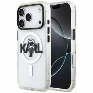 Karl Lagerfeld IML Karl Sketch Logo MagSafe Suojakuori iPhone 17 Pro:lle - Läpinäkyvä