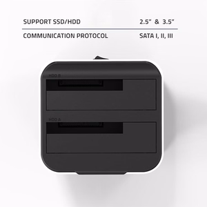 SATA III USB 3.0 Super speed 5Gb/s with Clonning function (Qoltec 50309 HDD SSD 2.5" 3.5" docking station)