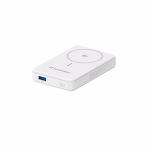Powerbank Wozinsky WLWP-10KA0Y3WS 22.5W PD Qi2 10000 mAh, jalustalla, 1x USB-A, 1x USB-C - valkoinen