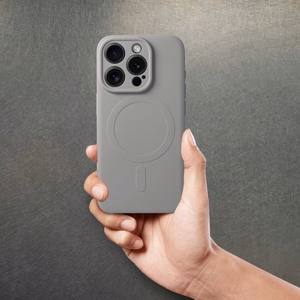 Suojakuori Samsung A57:lle Silicone Mag Cover MagSafe-yhteensopiva titaaninharmaa