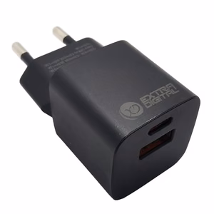 Laturi EXTRA DIGITAL GaN USB Type-C, USB Type-A: 30W, PPS