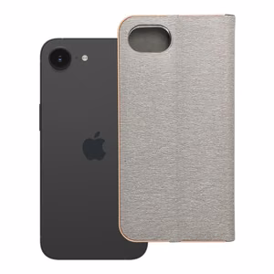 Läppäsuojakuori iPhone 16e:lle (SE 4 2025) Luna Book Gold hopeinen