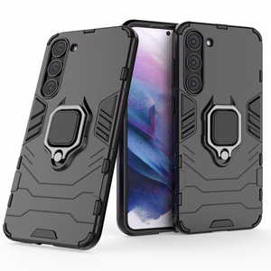 Ring Armor Suojakuori Samsung Galaxy S23+:lle panssaroitu magneettinen sormusjalusta musta