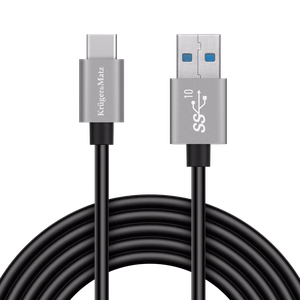 Kruger&Matz Basic USB–USB-C-kaapeli, 10 Gbps, 1 m