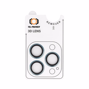 Karkaistu lasi Tel Protect 3D Linssi kameralle iPhone 13 Pro/13 Pro Max:lle sininen (3 linssiä)