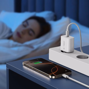 Tech-Protect NC20W PD20W USB-C wall charger with USB-C cable - white